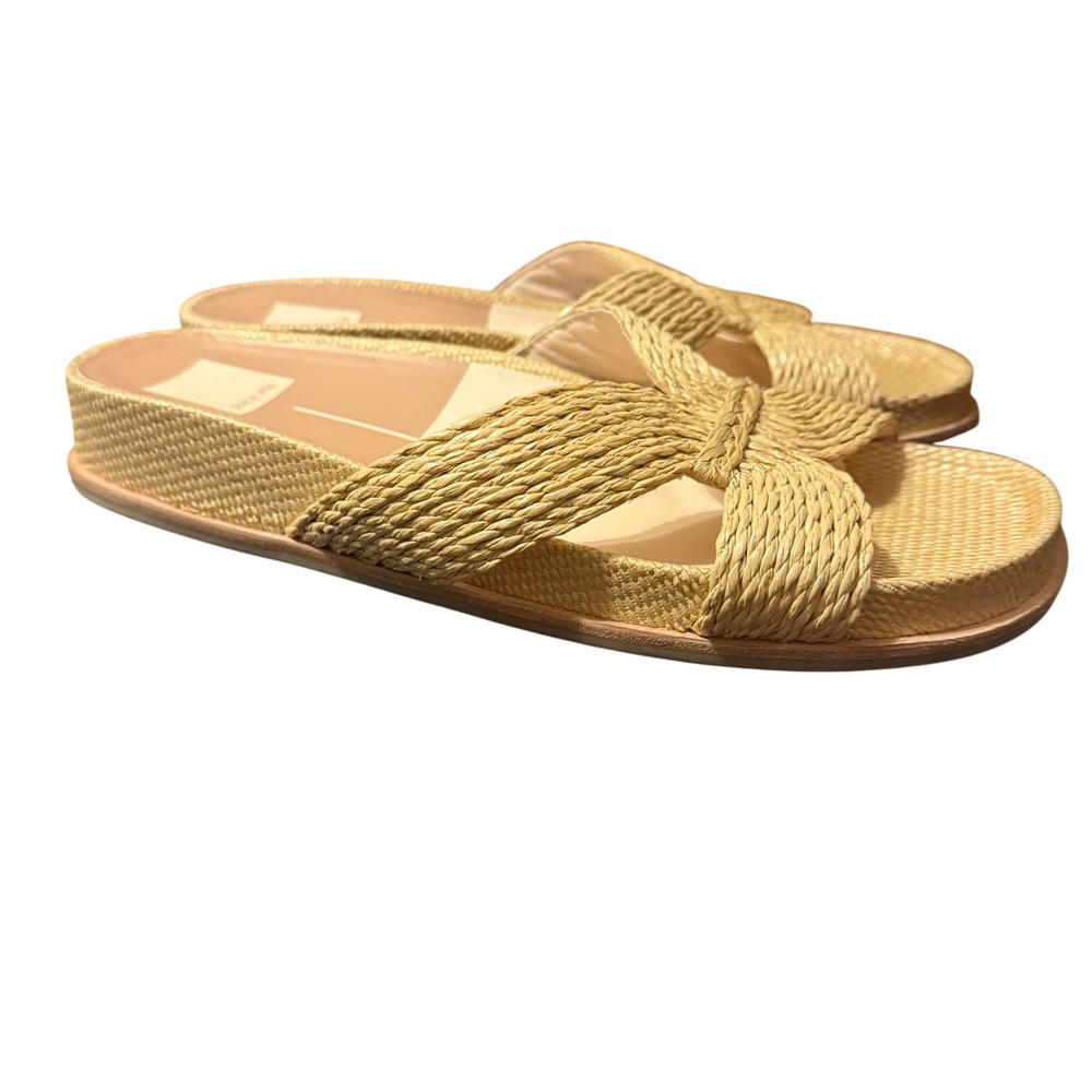 Dolce Vita Selda Slip On Neutral Raffia Slide 8.5 Vacation, Beach, Summer - Picture 5 of 11